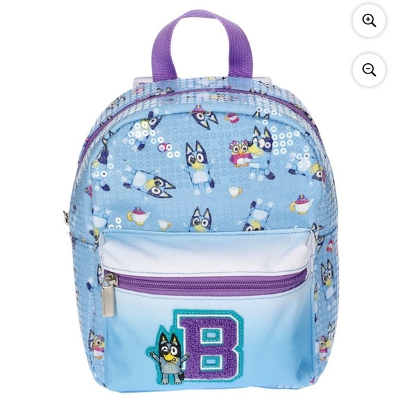 Charming Kids Backpack with Blue and Purple Design - Picture 2 of 4